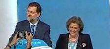 Rajoy y Barberá, en el XVI Congreso del PP, en Valencia