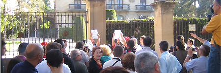 Concentración en Vitoria en favor de la elección de lengua vehicular en las escuelas del País Vasco, septiembre de 2008.