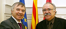 Josep-Lluís Carod-Rovira y Ieuan Wyn Jones (vicepresidente de Gales)
