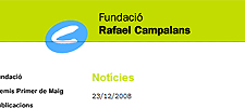 Captura web de la Fundación Rafael Campalans