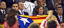Pitada al Rey y al himno de España durante la final de Copa el 13 de mayo de 2009