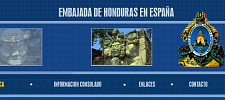 Captura web de la embajada de Honduras en España