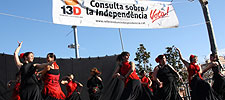Sevillanas y flamenco en Sils (Gerona) por la independencia de Cataluña