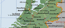 Mapa de Holanda.