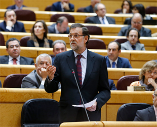 Mariano Rajoy, durante su intervención en el Senado (foto: la Moncloa).